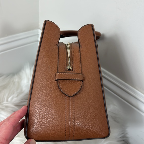 Kate Spade Brown Leila Medium Triple Compartment Satchel Crossbody Purse - Picture 10 of 15